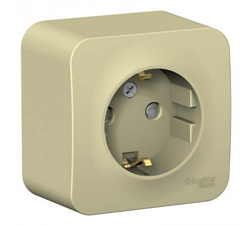 Blanca Бежевый О/У с изолирующей пластиной Розетка с з/к со шт. 16А, 250В  BLNRA011117  SE
