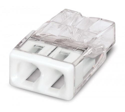 Клемма 2-проводная 0.5-2.5мм2 одножильный белый (уп/100шт)  2273-202  WAGO