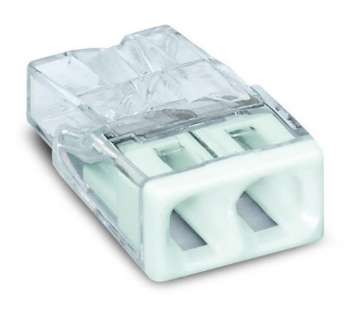 Клемма 2-проводная 0.5-2.5мм2 одножильный белый (уп/100шт)  2273-202  WAGO