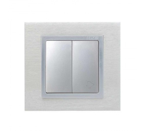 Simon 82 Клавиши (2 шт) с пиктограммой "звонок" для двухклавишного выключателя (проходной + кнопочный), S82,  82027-33  Simon