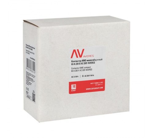 Контактор КМЭ 60А 230В АС EKF AVERES  ctr-s-60-00-230-av  EKF