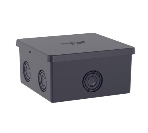 Коробка ответвит. с 6 кабельными вводами д.20мм, IP44, 80х80х40мм, черная  53700B  DKC