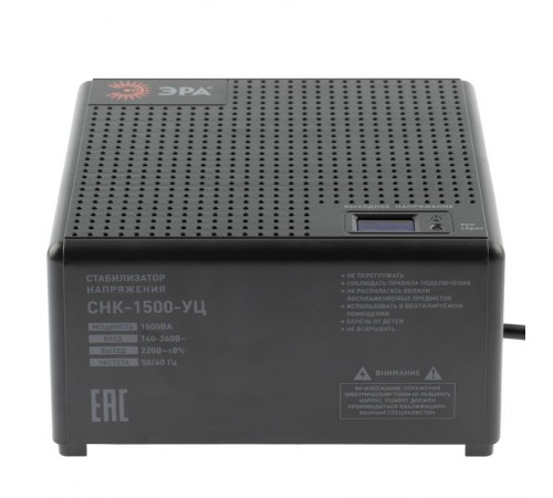 Стабилизатор напряжения   CНК-1500-УЦ компактный универсальный, 140-260В/220В, 1500ВА  Б0051111  ЭРА