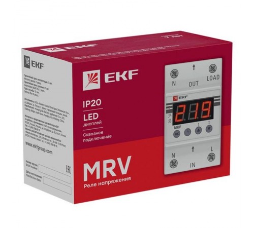 Реле напряжения с дисплеем MRV 40A EKF PROxima  MRV-40A  EKF