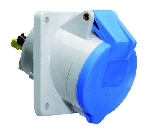 Розетка панельная 32 3 230 6H QUI-CO A-DO IP44 IA S фланец 85x85 I 12761-Bals I Bals