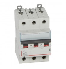 Выключатель автоматический трехполюсный DX3 6000 20А C 10кА  407860  Legrand
