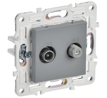 SKANDY Розетка двойная TV+SAT SK-A13Gr серый  SK-AF20-O-K03  IEK