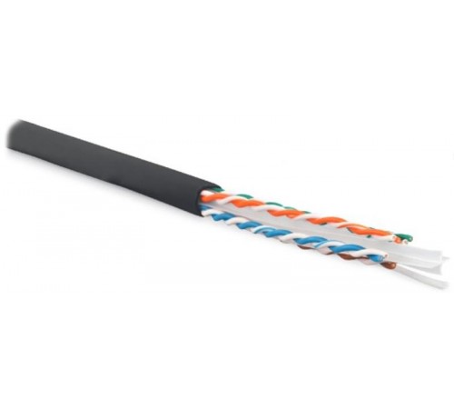 Кабель витая пара UUTP4-C6-S23-OUT-LSZH-BK-500 (500м)U/UTP,к.6,4п.(23AWG),одн.(solid),с раз.,вне.,LSZHнг(С)-HF,-40°C-+75°C,черн.  227933  Hyperline