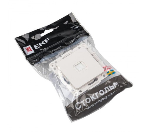 Стокгольм Механизм Розетки Phone 1-местной белый PROxima  EYT01-034-10  EKF