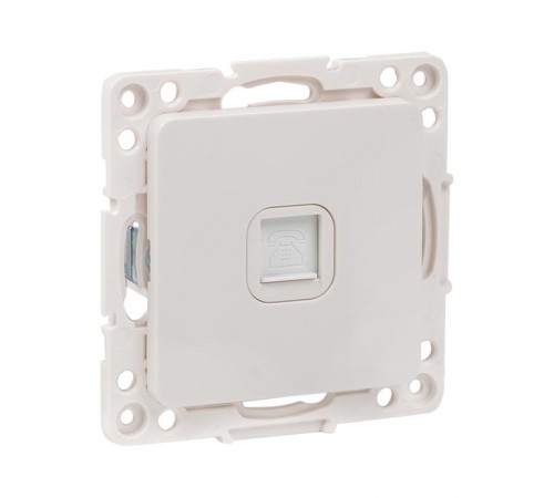 Стокгольм Механизм Розетки Phone 1-местной белый PROxima  EYT01-034-10  EKF