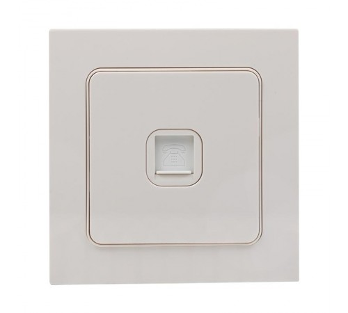 Стокгольм Механизм Розетки Phone 1-местной белый PROxima  EYT01-034-10  EKF