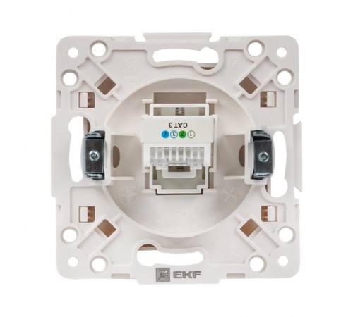 Стокгольм Механизм Розетки Phone 1-местной белый PROxima  EYT01-034-10  EKF