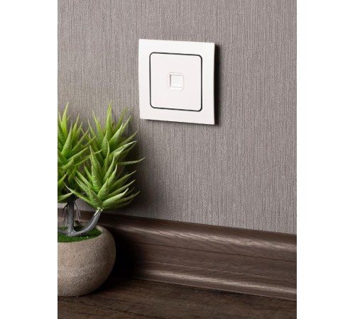 Стокгольм Механизм Розетки Phone 1-местной белый PROxima  EYT01-034-10  EKF