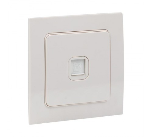 Стокгольм Механизм Розетки Phone 1-местной белый PROxima  EYT01-034-10  EKF