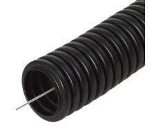 Труба гофрированная ПП лёгкая 350 Н безгалогенная (HF) стойкая к ультрафиолету черная с/з д20 (100м/4800м уп/пал)  PR02.0060  Промрукав