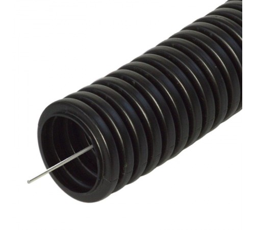 Труба гофрированная ПП лёгкая 350 Н безгалогенная (HF) стойкая к ультрафиолету черная с/з д16 (100м/5500м уп/пал)  PR02.0059  Промрукав