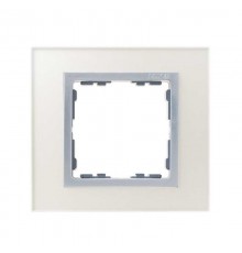 Simon 82 Рамка декоративная, 1 пост, S82 Nature, Стекло, серебро-алюминий  82917-62  Simon