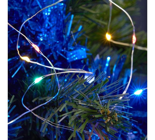 Гирлянда на елку, 200 диодов  мульти, CL53   10 веток* 20 лампочек, 2м + 1м шнур, IP20  32986  FERON