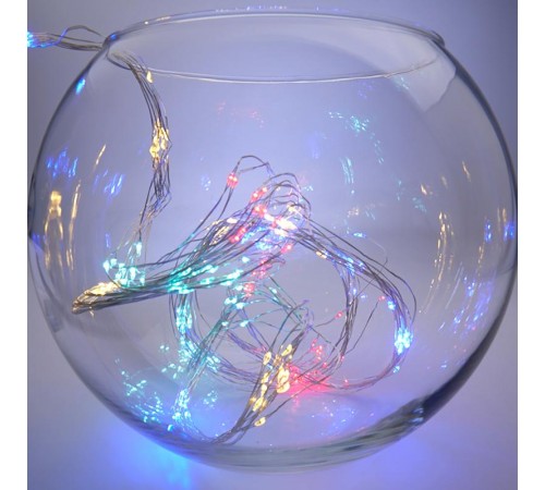 Гирлянда на елку, 200 диодов  мульти, CL53   10 веток* 20 лампочек, 2м + 1м шнур, IP20  32986  FERON