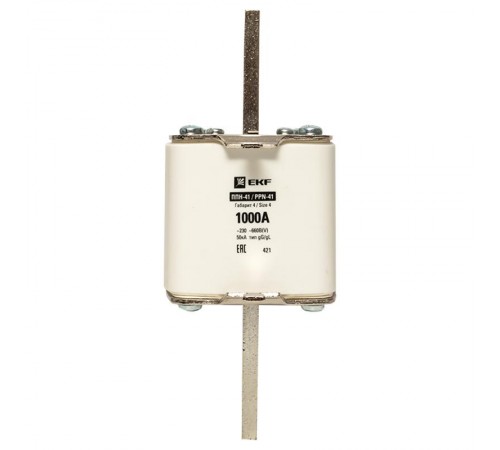 Плавкая вставка ППН-41 1250/1000А габарит 4  fus-41/1250/1000  EKF