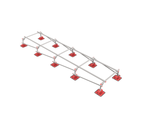 Опорная конструкция для установки оборудования TECHNORAPTOR LIGHTFOOT 1200х5000 тип 2  KM-TR-LTF-SSEI-1200-5000-2  КМ - профиль