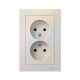 AtlasDesign Жемчуг Розетка без заземления двойная, 16А, (в сборе с рамкой)  ATN000420  SE