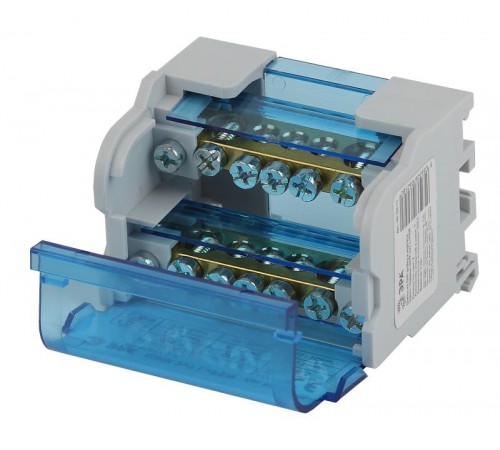 Аксессуары для клемм NO-224-13 ЭРА Шины на DIN-рейку в корпусе (кросс-модуль) ШНК 2х7 L+PEN  Б0043931  ЭРА