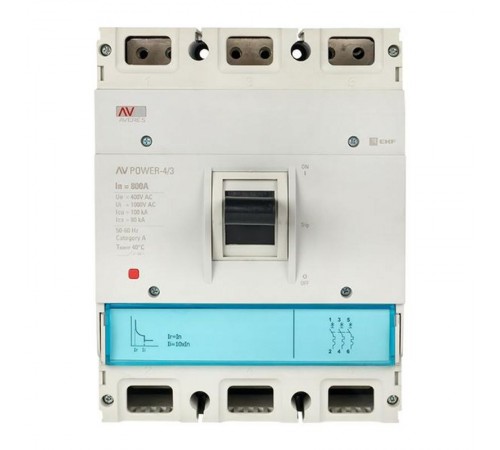 Выключатель автоматический AV POWER-4/3 800А 100kA TR AVERES  mccb-43-800H-TR-av  EKF