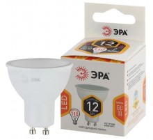 Лампа светодиодная ЭКО LED MR16-12W-827-GU10 (диод, софит, 12Вт, тепл, GU10)  Б0040889  ЭРА