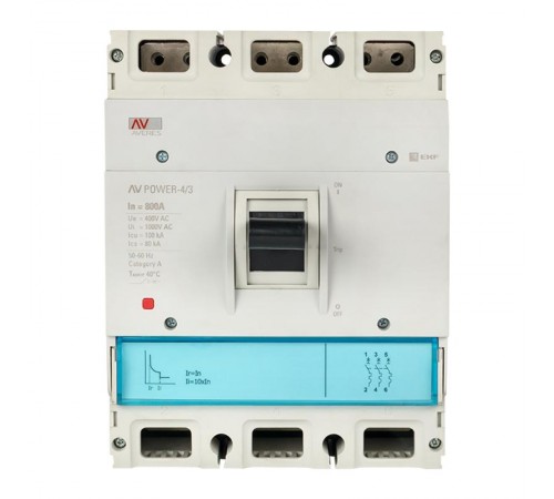 Выключатель автоматический AV POWER-4/3 800А 100kA TR AVERES  mccb-43-800H-TR-av  EKF