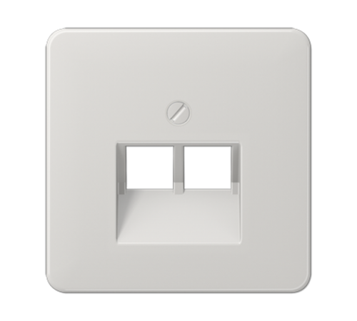 Крышка для сдвоенной телефонной и компьютерной розетки UAE; светло-серая  CD569-2UALG  Jung