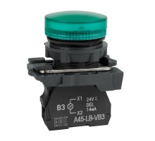 Сигнальная лампа OptiSignal D22 C5-L-B3 зеленая пластик 24VAC/DC XB5AVB3 332189 КЭАЗ