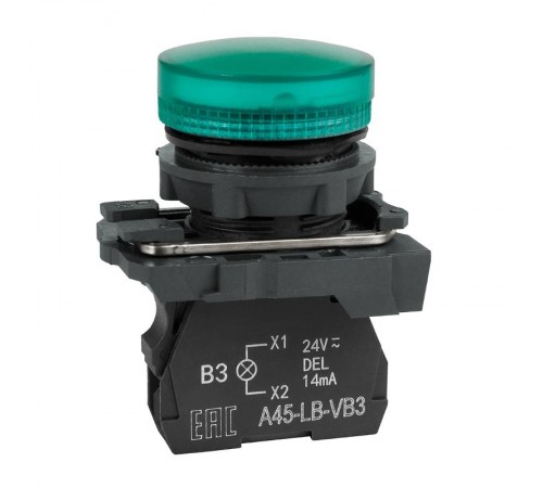 Сигнальная лампа OptiSignal D22 C5-L-B3 зеленая пластик 24VAC/DC XB5AVB3 332189 КЭАЗ