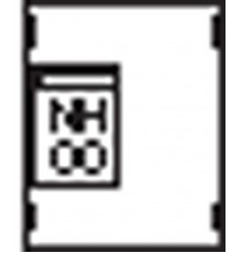 Пластрон для 1 NH00 1ряд/2 рейки  AG71  ABB