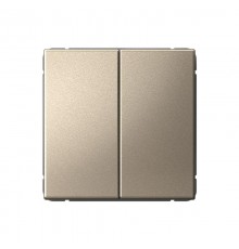 ArtGallery Шампань Переключатель 2-клавишный , 10АХ, механизм, быстрозажим. клем.  GAL000565S  SE