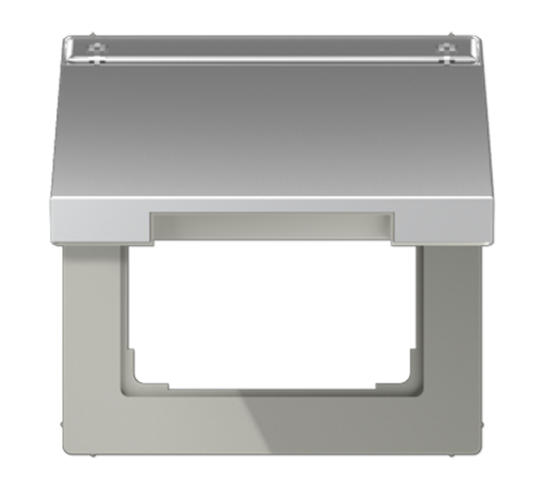 Крышка откидная с возвратной пружиной и полем для надписи 1215 мм; алюминий  AL2990NAKL  Jung