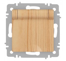 Розетка Intro Accent 6-203-11 2P+E Schuko с крышкой, 16А-250В, IP20, СУ, AL/CU, сосна  Б0063479  Intro