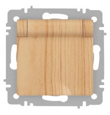 Розетка Intro Accent 6-203-11 2P+E Schuko с крышкой, 16А-250В, IP20, СУ, AL/CU, сосна  Б0063479  Intro