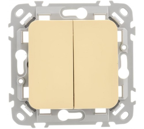 FLITE Выключатель 2-клавишный 10А ВС12-1-0-ФлН навахо  FI-V20-0-10-1-K87  IEK