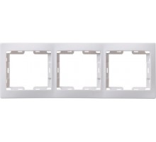 КВАРТА Белый Рамка 3-местная горизонтальная РГ-3-КБ  EMK30-K01-DM  GENERICA