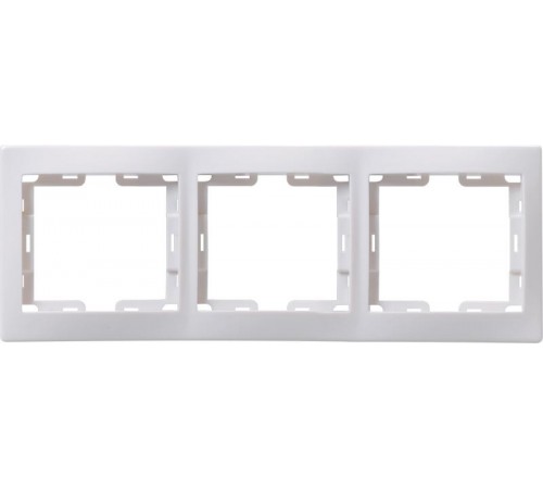 КВАРТА Белый Рамка 3-местная горизонтальная РГ-3-КБ  EMK30-K01-DM  GENERICA