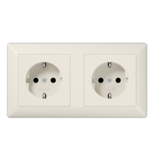 Механизм двух SCHUKO-розеток для кабель-каналов, монолит с рамкой AS1522BF Jung