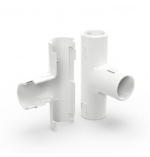 Тройник разборный белый d16 мм (5шт/500шт уп/кор)  PR13.02453  Промрукав