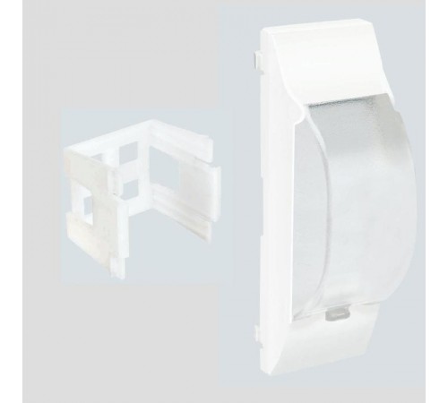 Simon Connect Комплект плата с прозр.крышкой+DIN-адаптер для уст.автоматики, 3хК45, алюминий  KF03-8  Simon