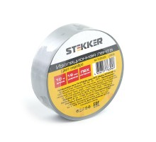 Изоляционная лента 0,13*19 10 м. серебро, INTP01319-10  39908  STEKKER