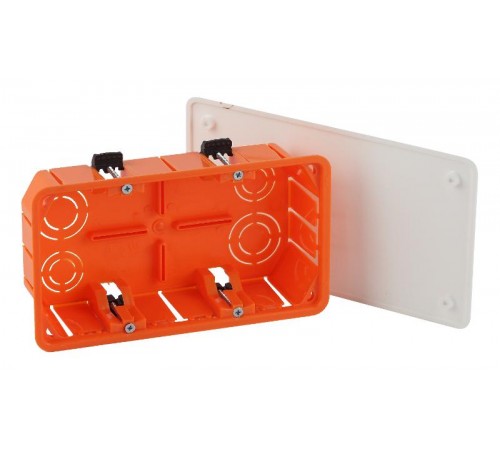 Коробка распределительная  KRP 172х96х45мм для полых стен саморез. пласт. лапки, крышка  IP20 (70/630)  Б0047263  ЭРА