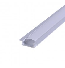 Комплект врезного алюминиевого профиля с рассеивателем, 22х6мм, 1м  146-405-1  REXANT