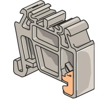 Фиксатор BADRL Торц. для рейки DIN2  1SNA199420R2100  TE