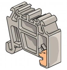 Фиксатор BADRL Торц. для рейки DIN2  1SNA199420R2100  TE