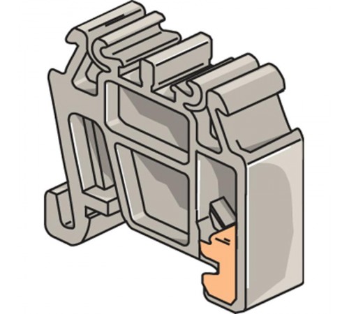Фиксатор BADRL Торц. для рейки DIN2  1SNA199420R2100  TE